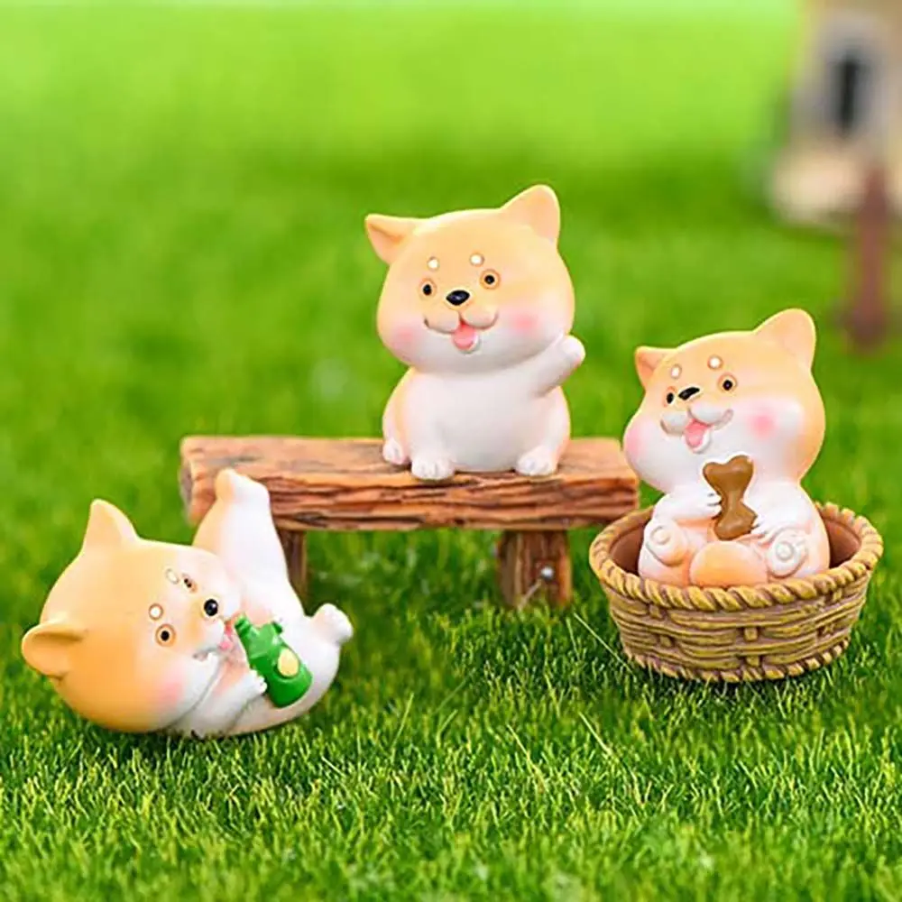 

New Akita Time Micro Landscape Gardening DIY Cake Decoration Accessories Cute Casual Cute Resin Ornaments