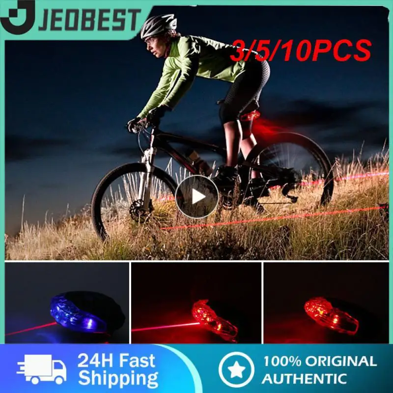 

5 LED Bicycle Light 2 Laser Bike Taillight Safety Warning Flashlight Night Mountain Cycling Rear Tail Light Bike Accessories