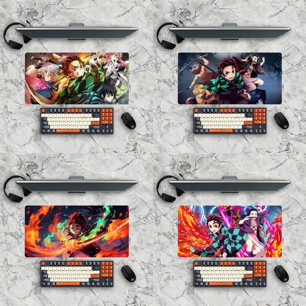 Аниме D-demon Slayer K-kimetsu No Yaiba Длинный Коврик Для Мыши Bilбилизионный Игровой Офиса