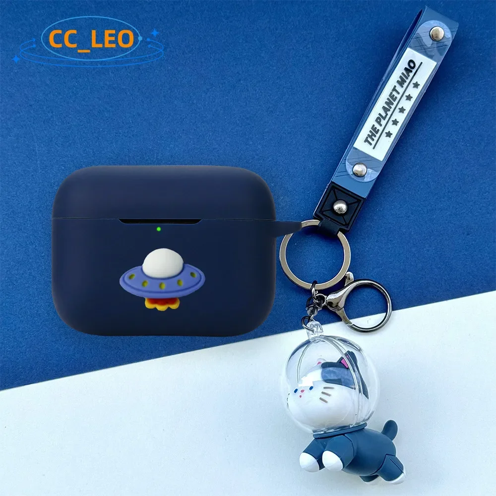 Чехол для Marshall MOTIF II ANC креативный Космический Кот брелок с подвеской силиконовый