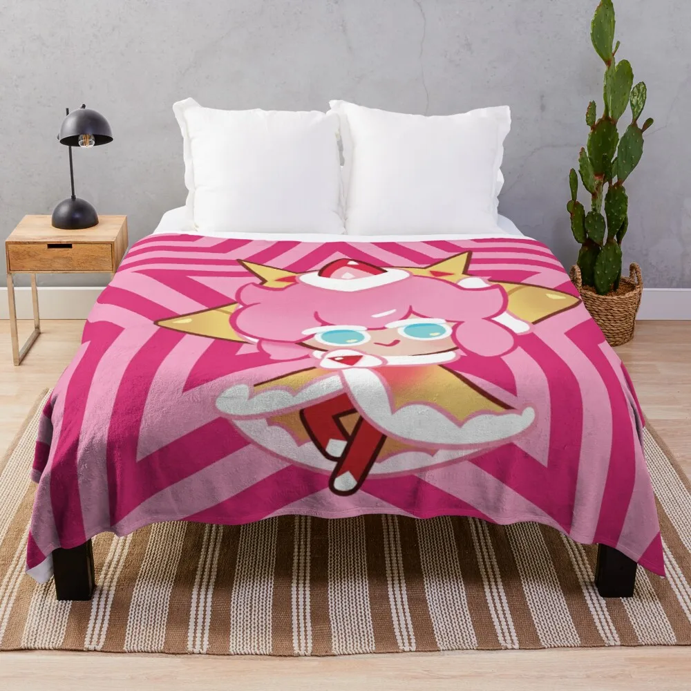 

Strawberry crepe cookie! cookie run kingdom Throw Blanket Blanket Fleece