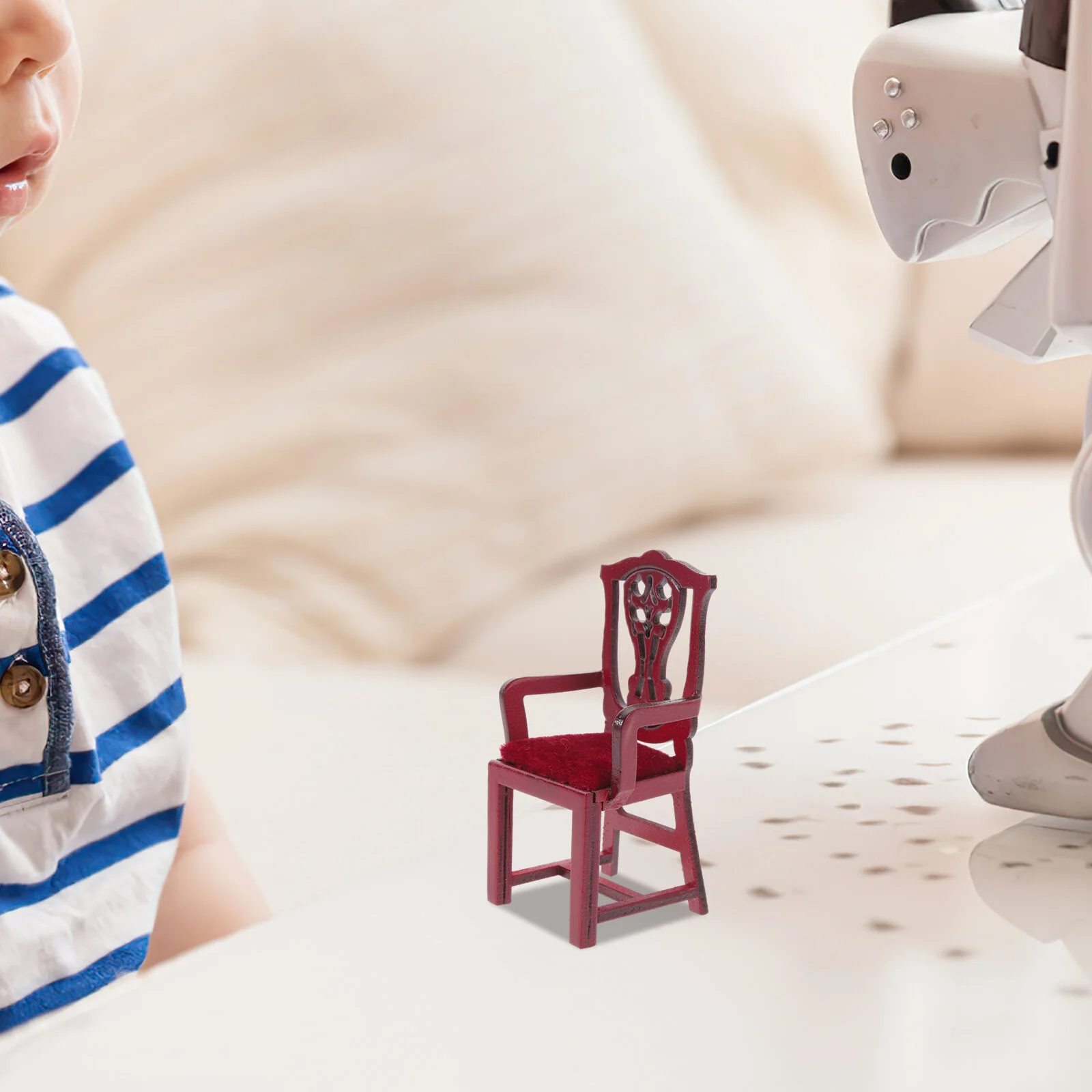 

House Chair DIY Mini Decorative Vintage Toys Decorate Adorable Furniture Wooden Child Kids