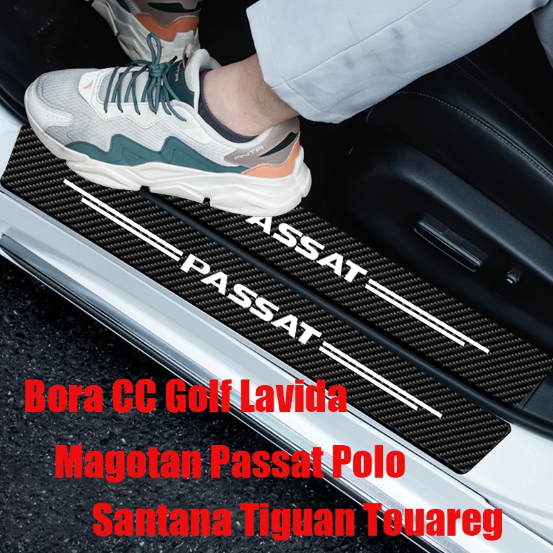 

Car Door Sill Protector Anti-scratch Stickers For VW Volkswagen Bora CC Golf Lavida Magotan Passat Polo Santana Tiguna Touareg