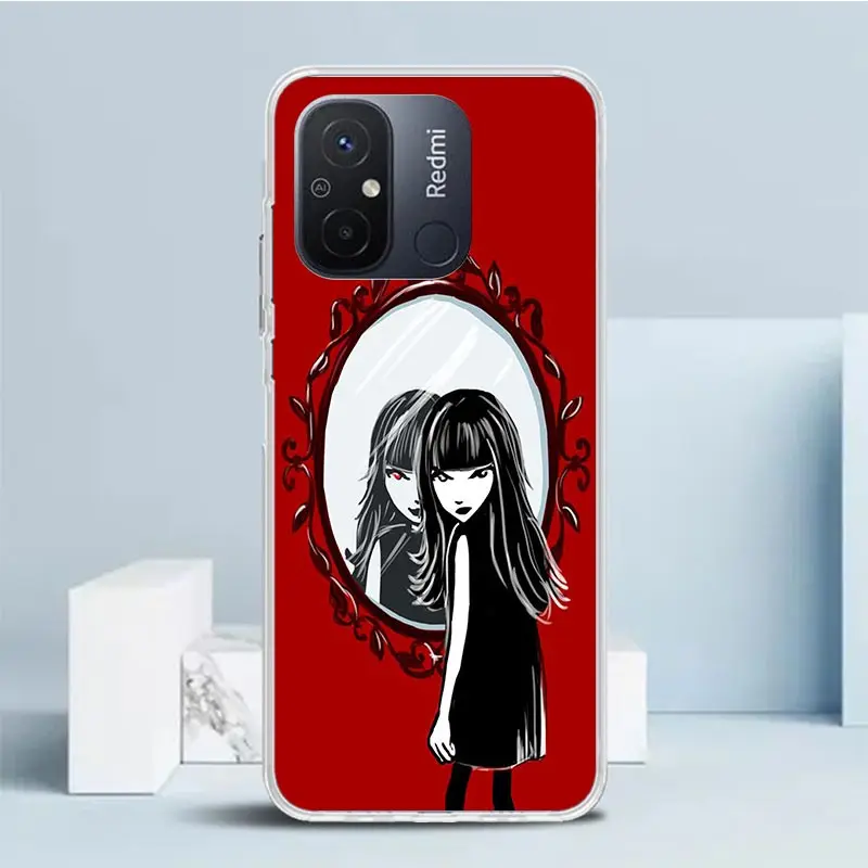 Чехол для телефона Comics Emily The Strange Xiaomi Redmi 12C 12 10C 10 10A 9C 9A 9T 9 8 8A 7 7A 6 Pro 6A K20 K30 K40 S2 Soft Back Co