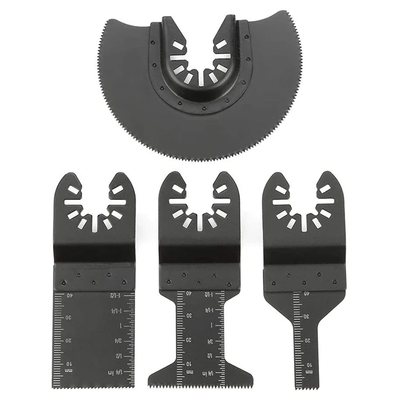 

4 шт. многофункциональный универсальный поворотный нож лезвие пилы точный инструмент лезвие пилы из углеродистой стали 10 мм 34 мм 44 мм 88 мм