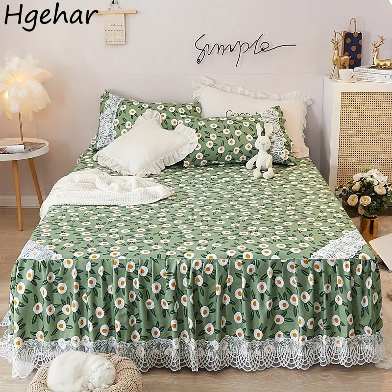 

Bed Skirt Sweet Print Korean Style Ins Lace Lovely College Bedroom Comfortable 6 Colors Fashion Popular Home Textile Daily New