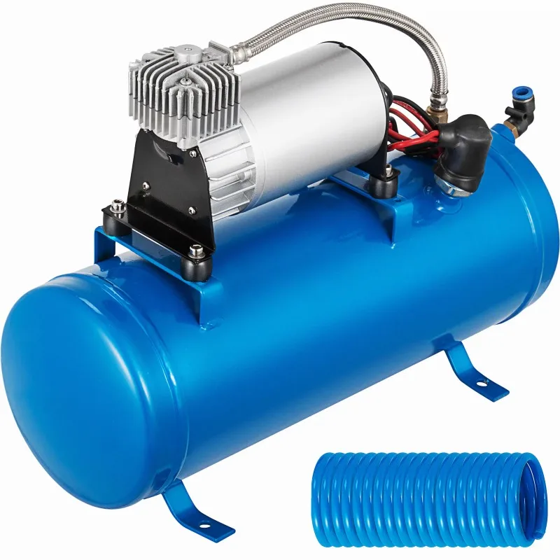 Tank 150psi Air Car Compressor Portable Tire Inflator With 6l 1.6gal Tank For Train Horns Motorhome Tires