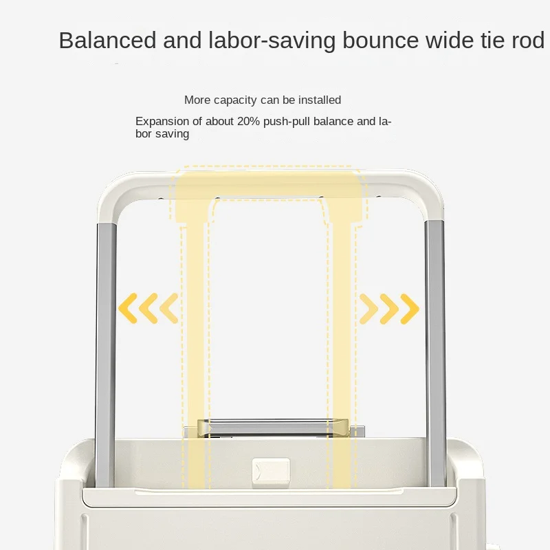 Чемодан на колесиках с алюминиевой рамой и широкой ручкой