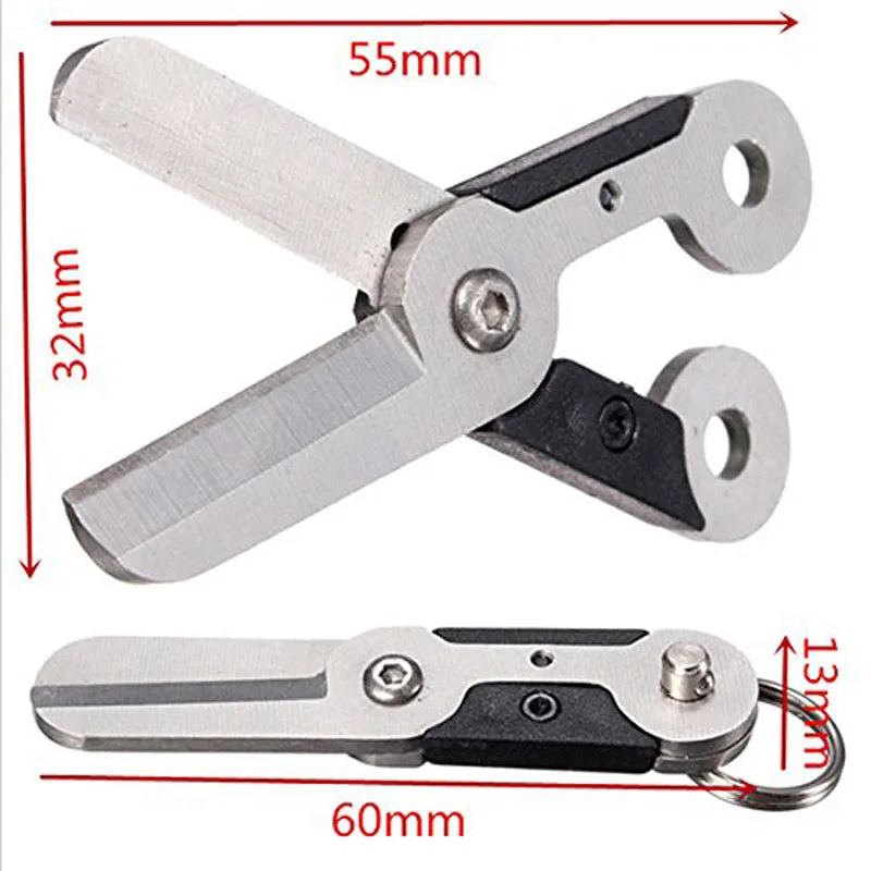 

pocket tool edc key adget keychain gear chain fold outdoor camp mini spring scissor cut cutter ring latch multi kit travel hike