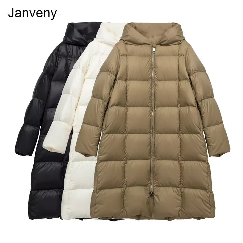 2022NEW Ultra Light Down Jacket Women Long Parkas Winter Loose Warm 90% White Duck Down Coat Hooded Female Feather Outerwear