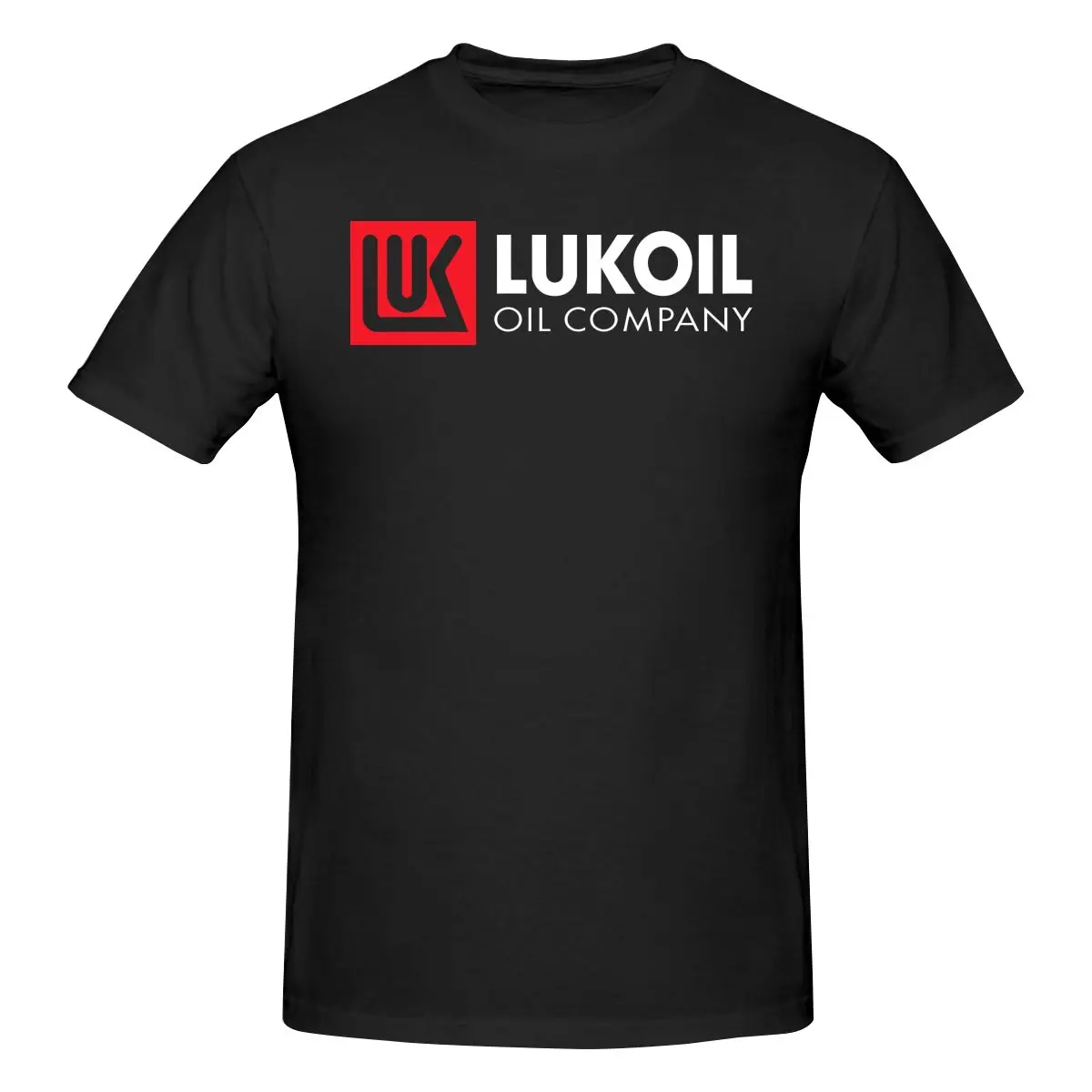 Мужская футболка Funny Russian Lukoil Oil Company Топы с принтом свободного и облегающего кроя