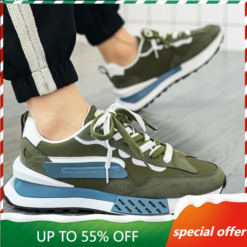 

Spring 2023 New Men's Sports Leisure Running Shoes Hot Male Sneakers Walking Shoes Fashion Color Matching sneakers men