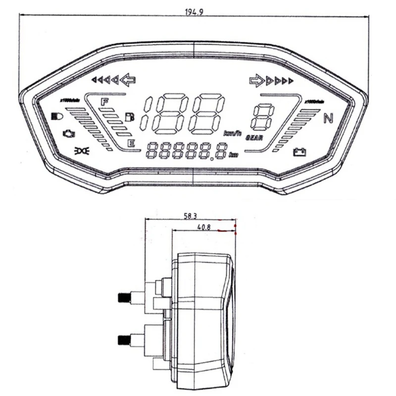 Для Little Monkey M3 750 мотоцикл спидометр цифровой дисплей в сборе тахометр одометр