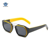 teenyoun new sunglasses luxury brand uv400 same copper film square glasses punk sports color sun glasses