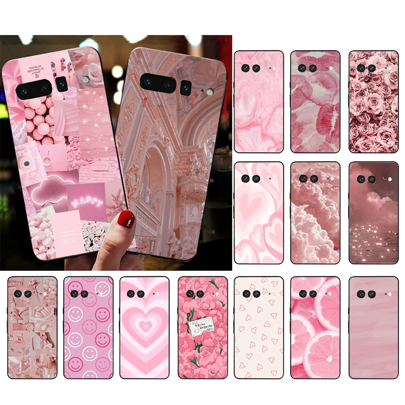 

Phone Case for Google Pixel 7 Pro 7a 6A 6 Pro 5A 4A 3A Pixel 4 XL Pixel 5 6 4 3 XL 3A XL 2 XL Pink Aesthetic Case