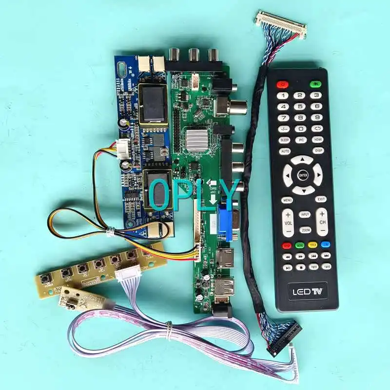 

DVB Digital LCD Controller Board Fit M216H1 CLAA215FA01 30Pin LVDS DIY Kit 21.6" 4-CCFL 1920*1080 USB VGA AV RF HDMI-Compatible