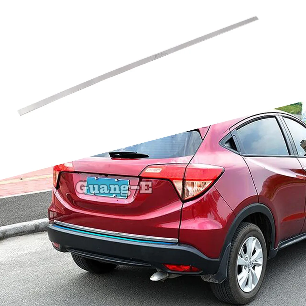 

Car Stick Stainless Steel Rear Door Tailgate Bumper Frame Plate Trim Lamp Trunk Lid For Honda HRV HR-V Vezel 2019 2020 2021 2022