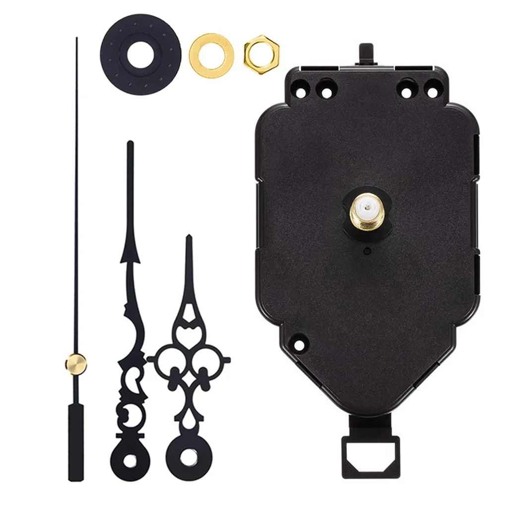 Quartz Pendulum Trigger Clock Movement Chime Pendulum Clock Motor and Hanger Kit with Classic Metal Pointers DIY Mechanism