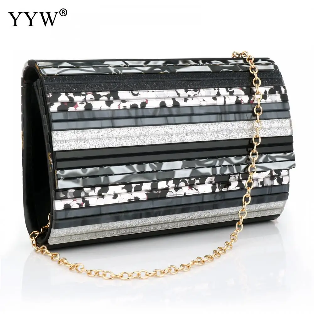 

Акриловый клатч, кошелек, полосатые сумки на плечо, сумка на цепочке, элегантные женские вечерние клатчи-конверты, бумажники для вечеринки и...