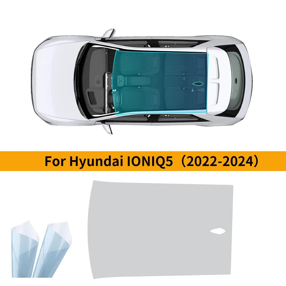 Для Hyundai Ioniq 5 2022 2023 2024 TPU защита от льда нарезанная Солнцезащитная пленка