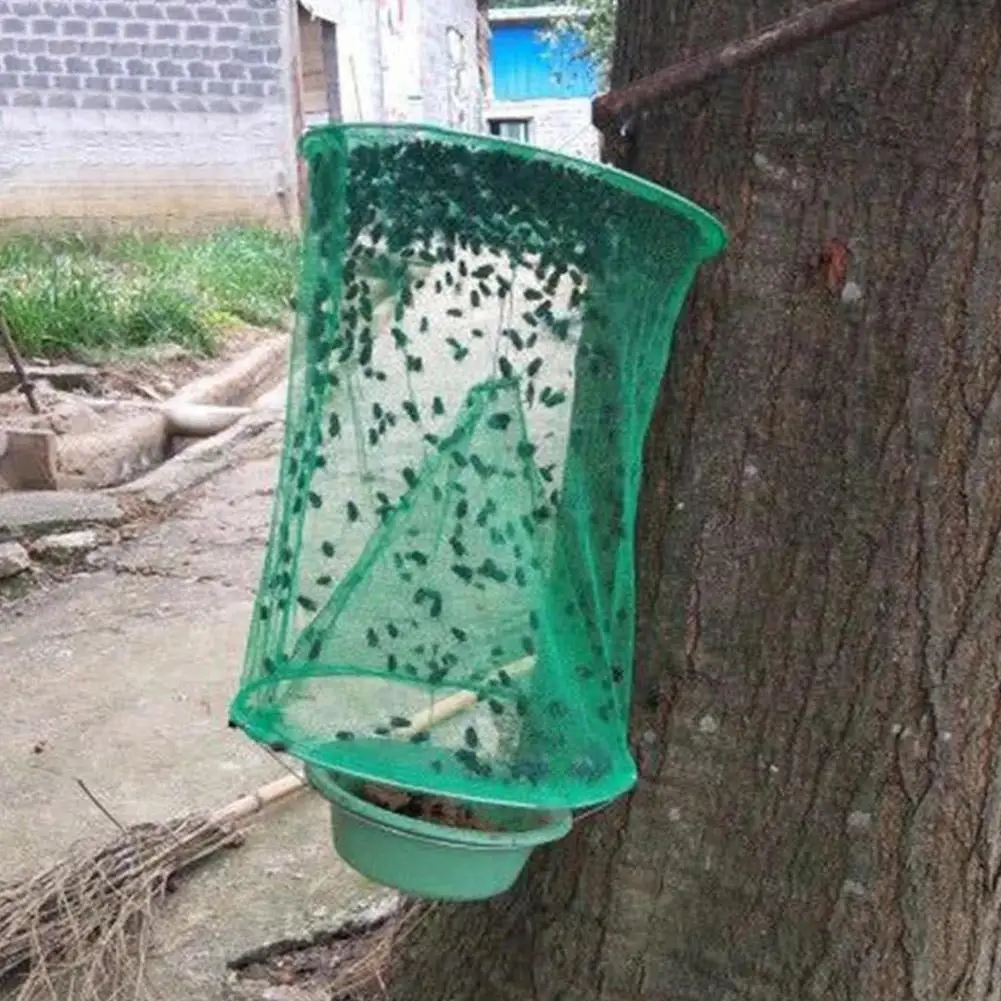 

Ловец насекомых, Ловец насекомых, клетка-убийца, сетка многоразовая Складная для сада, подвесной Ловец насекомых для парков, ферм, ресторанов, туалетов, мусорных отходов H8K3