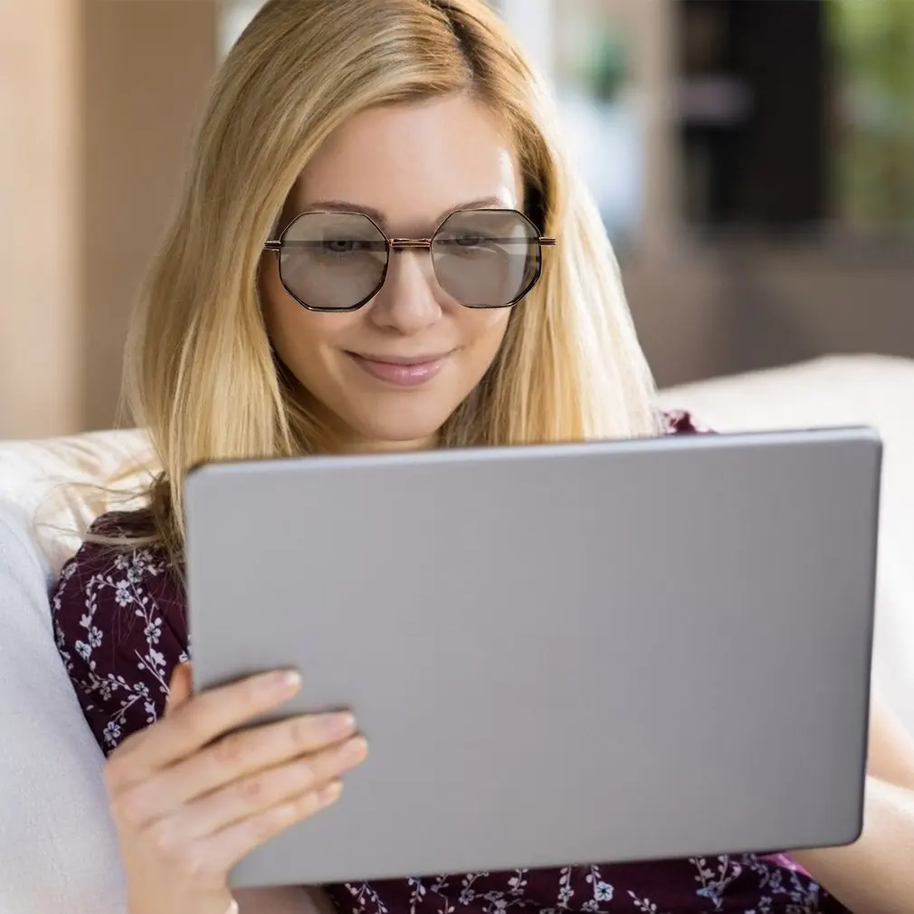 Восьмиугольные солнцезащитные очки для женщин золотые черные коричневые