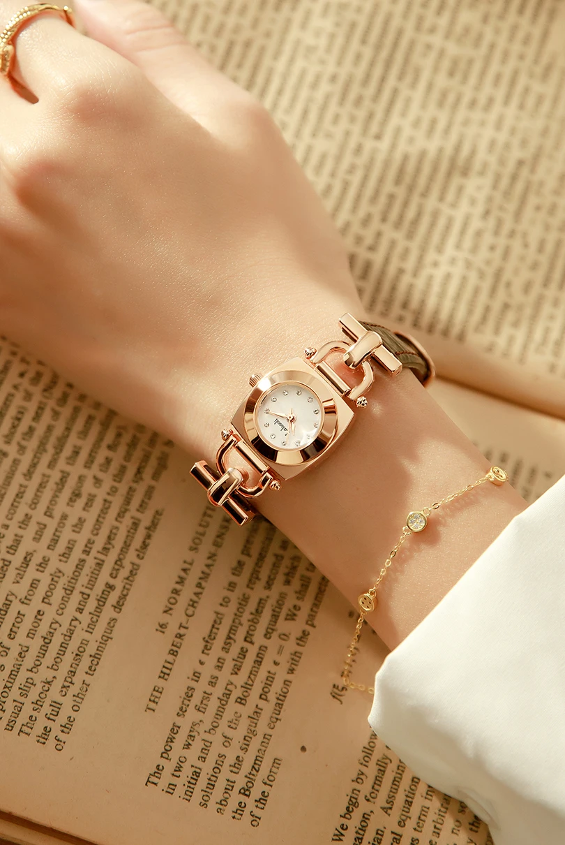 Классические часы с римскими цифрами для женщин кварцевые наручные роскошные