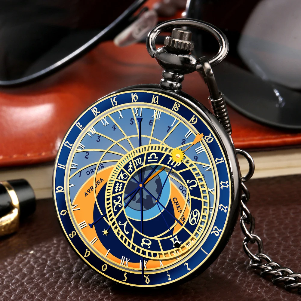 

Antique Compass Design Bronze Pocket Watch Retro Analog Quartz Necklace Map Pocket Clock Men Women Chain Watches Hour Pendant