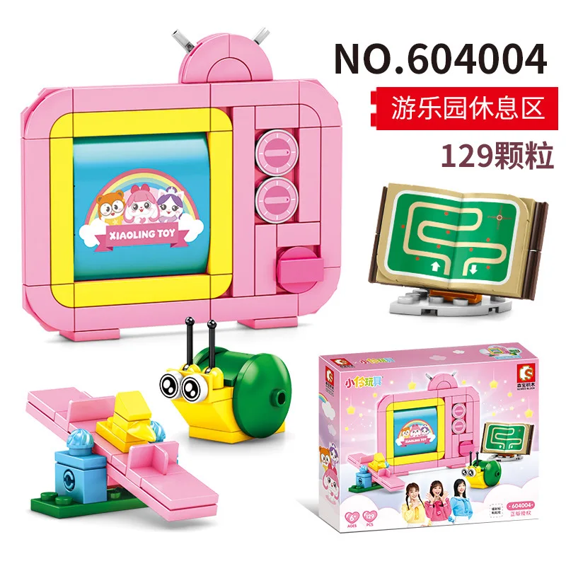 

Creative Expert Architecture Building Blocks Castle Play House Car Shop Model Bricks Puzzle Assembled Castle Toy for Children's