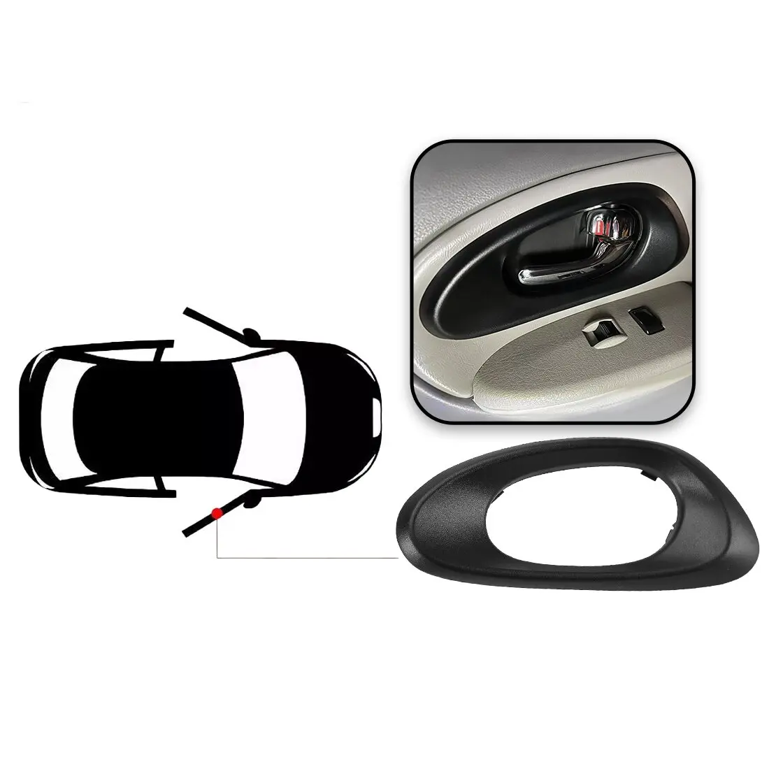 15214502 Автомобильная передняя правая внутренняя дверная ручка накладка подходит