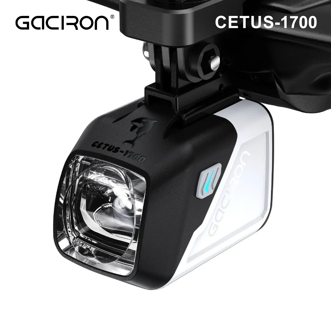 Фото Gaciron CETUS 1700, антибликовый велосипедный фонарь типа C, зарядный передний фонарь для велосипеда, беспроводной пульт дистанционного управления, водонепроницаемая велосипедная фара №1