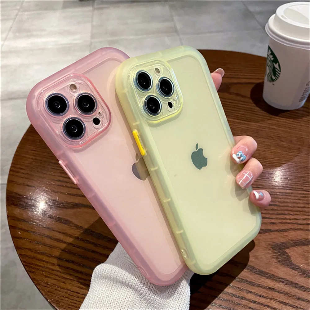 Противоударный силиконовый бампер, прозрачный чехол для телефона iPhone 15  14 13 12 11 Pro Max X XR XS 7 8 Plus, защита объектива, прозрачная крышка |  AliExpress