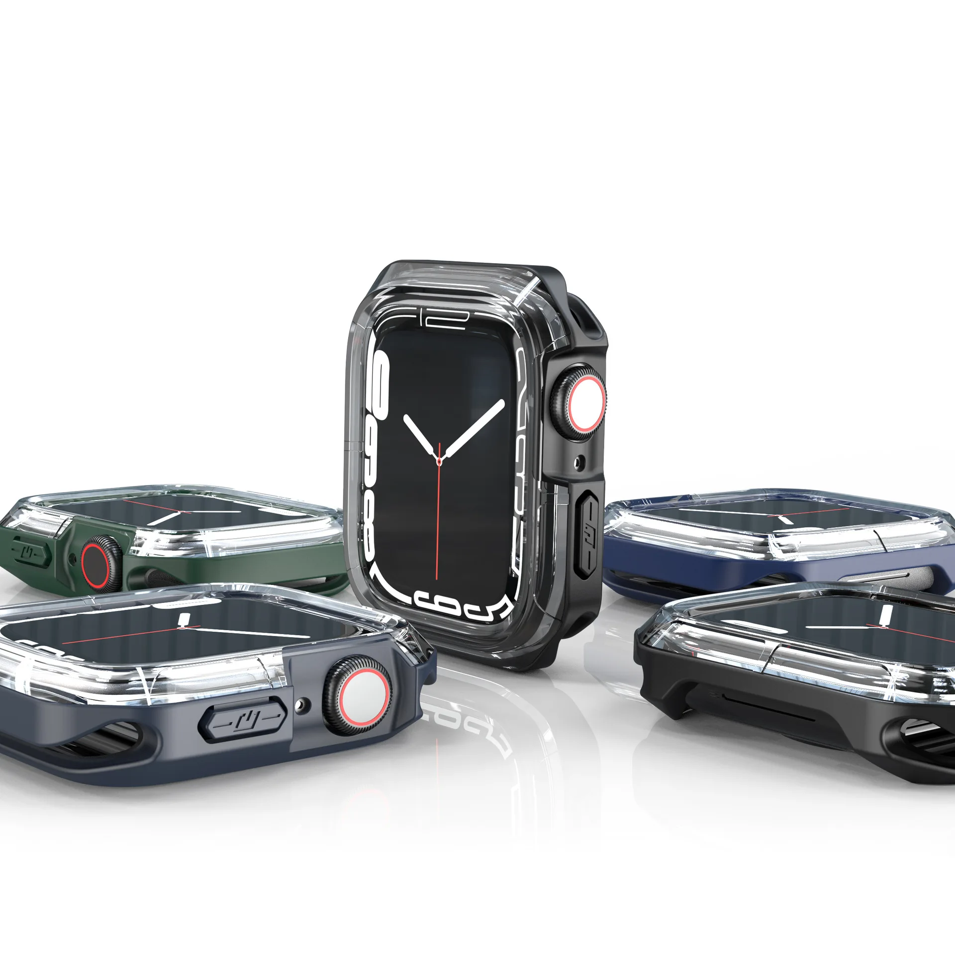 Silicone Case for Apple Watch Ultra 49MM Case 45MM Frame Protective Bumper Rubber iWatch Series 8 7 6 5 4 44MM 40MM Accessories