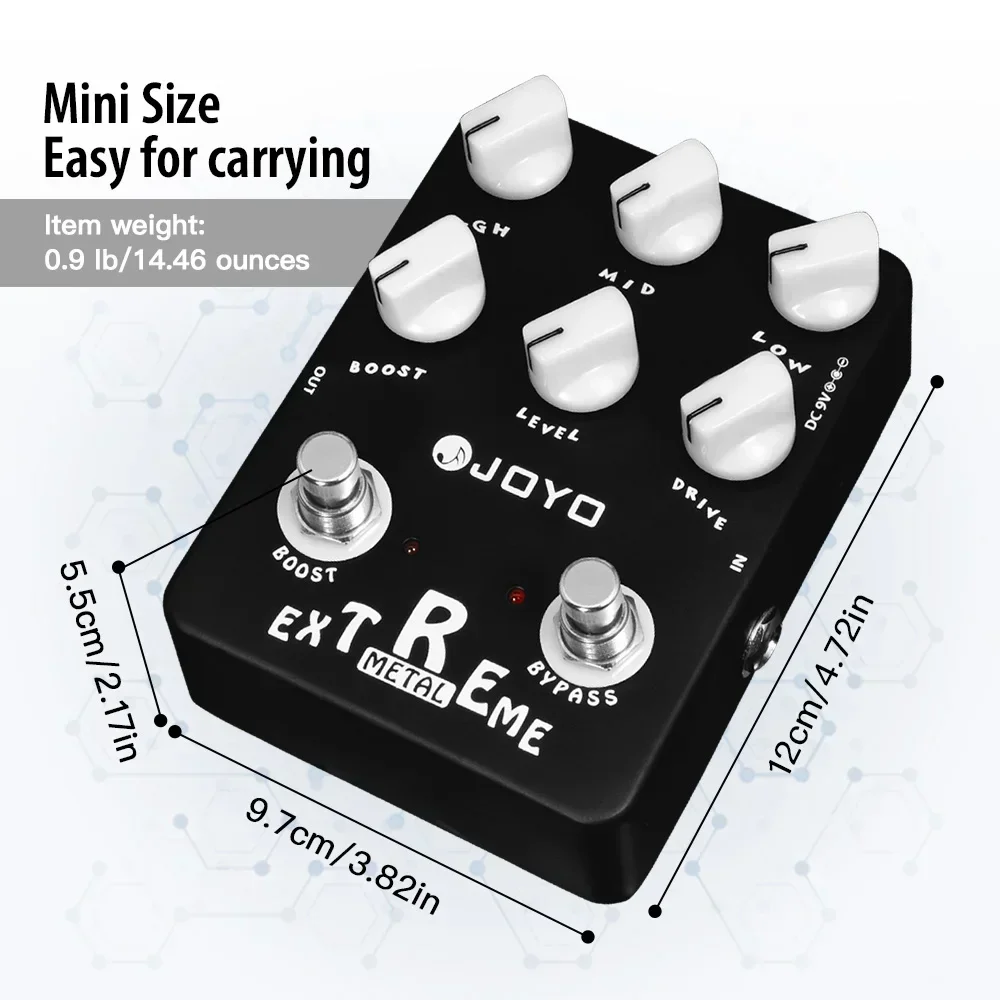 JOYO JF-17 Extreme Metal Distortion Педаль эффектов для гитары Металлические звуки в стиле рок и