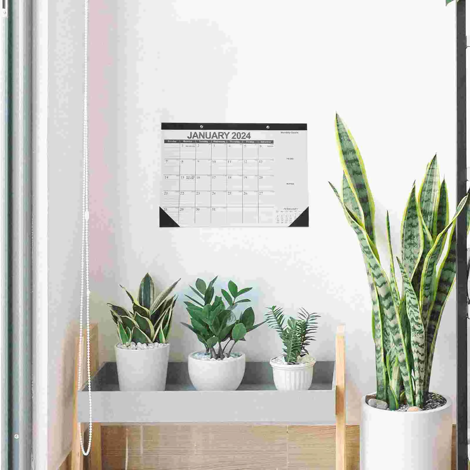 

English Calendar Home Accessory Wall Hanging 2024-2025 Calender Monthly Noting Household Products