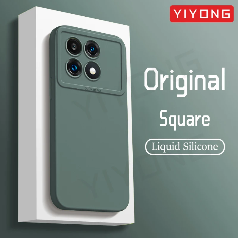 Для Poco X6 Pro 5G чехол YIYONG шелковистый жидкий силиконовый мягкий для Xiaomi PocoX6 Xiomi Pocophone