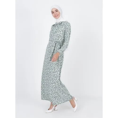 

Платье с цветочным принтом, цвет зеленый, Турецкий Дизайн, высокое качество, мусульманская Мода, мусульманская одежда, хиджаб, стильный внеш...