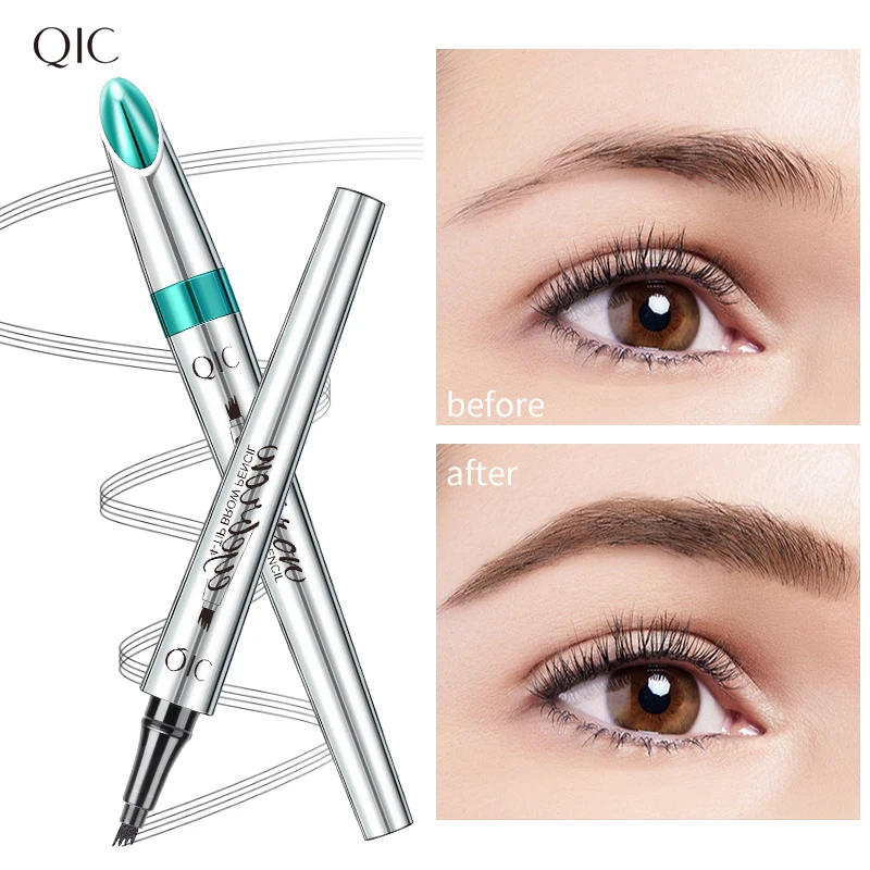 

4 Point Eyebrow Pencil Waterproof Liquid Eyebrow Pen Makeup Long Lasting 4 Fork Tip Brow Pen Cosmetic Microblade Brow Pencil NEW