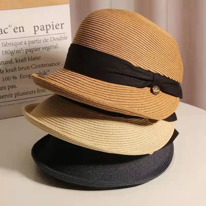 Hepburn Style Straw Hat Retro Age 
