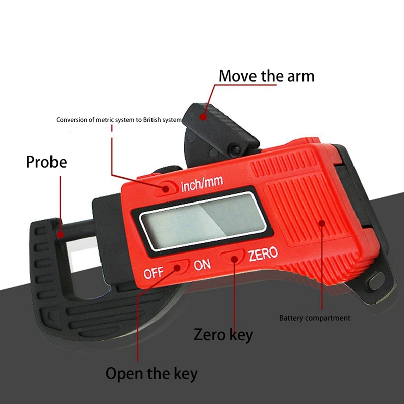 2 шт. толщиномер 0-12 7 мм из углеродного волокна