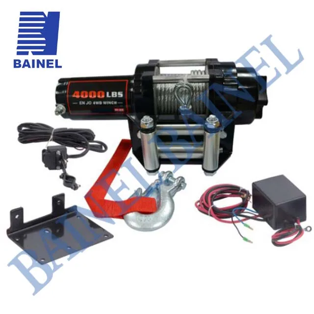

4000 lbs 12V/24V Electric Winch With Wire Cable Water Resistant Remote Control ATV/UTV Suitable