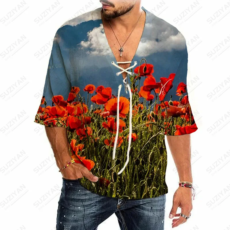

Cotton And Linen Shirt Summer For Men Products Plaid Men'S Shirt Top Kinds Of Luxury Gentlemanlike Men'S Hippie Floral