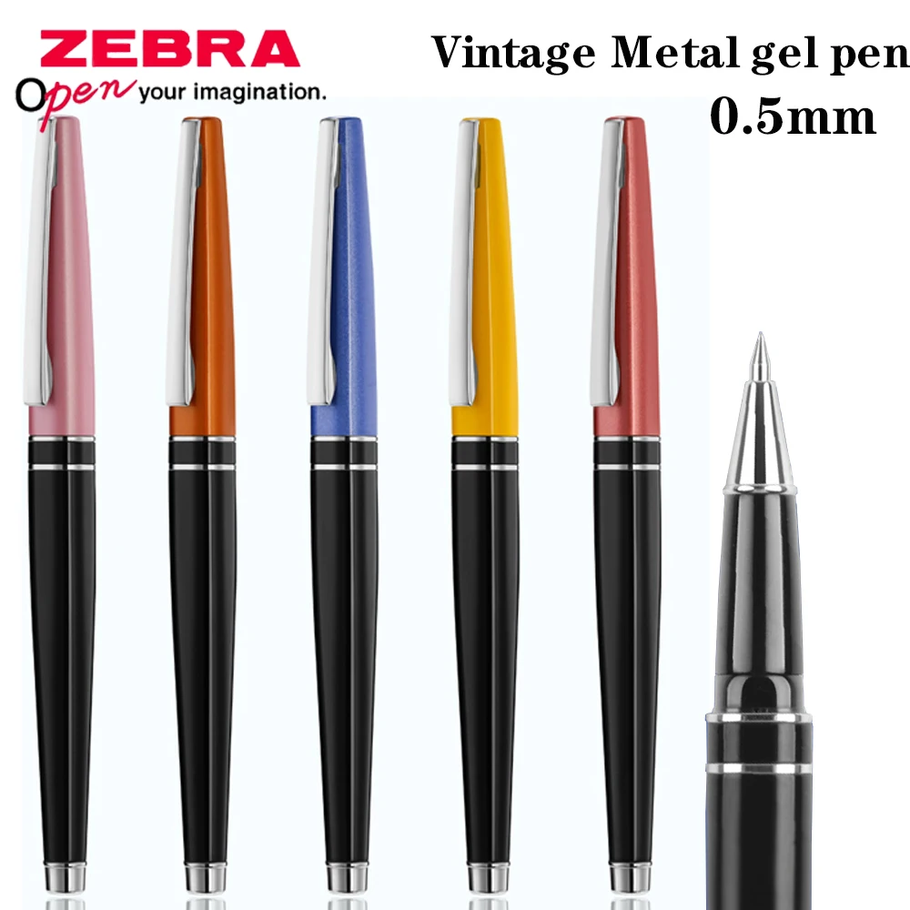 

ZEBRA Limited Metal Gel Pen JJ93 Business Office 0.5mm High-end Black Water Pen Quick Dry Smooth Stationery Japanese Stationery