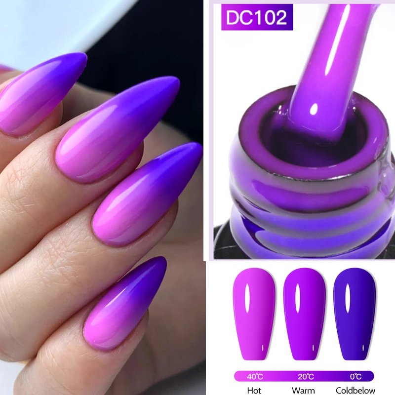 Mtssii 7ml Temperature Color Changing UV Gel Nail Polish All For Manicure Semi Permanent Soak Off Thermal Nail Art Gel Varnish