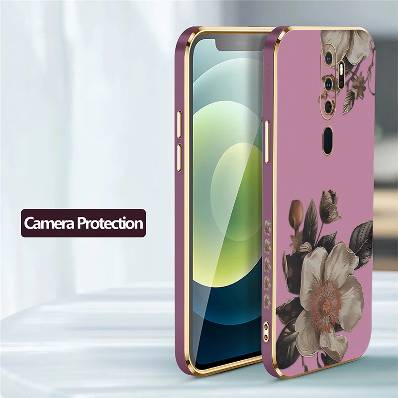 Мягкий чехол из ТПУ с рисунком цветка для OPPO A8 A5 2020 AX5 A7X A11K A11 A11X A12 A3S A9 A7 A12E A12S A5S