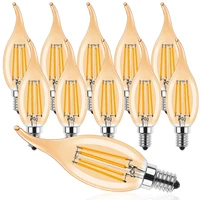 led bulb c35 4w filament dimmable light amber glass e14 warm white 2700k filament 220v design energy saving 360 degree lamp