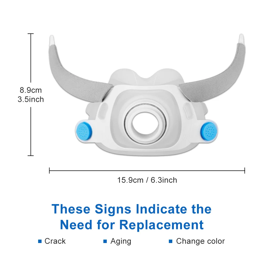 Фото Для AirFit F40 CPAP Сменная маска для лица против храпа, апноэ во сне, сну с рамкой для авто CPAP APAP BIPAP, аксессуары для машин №5