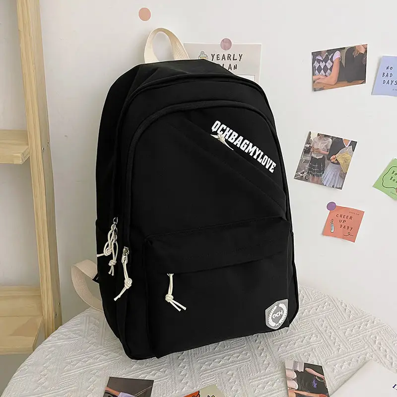 Большой Школьный рюкзак для женщин, Студенты университета, школьные ранцы для девочек-подростков, нейлоновый Черный Портфель для книг, Женс...