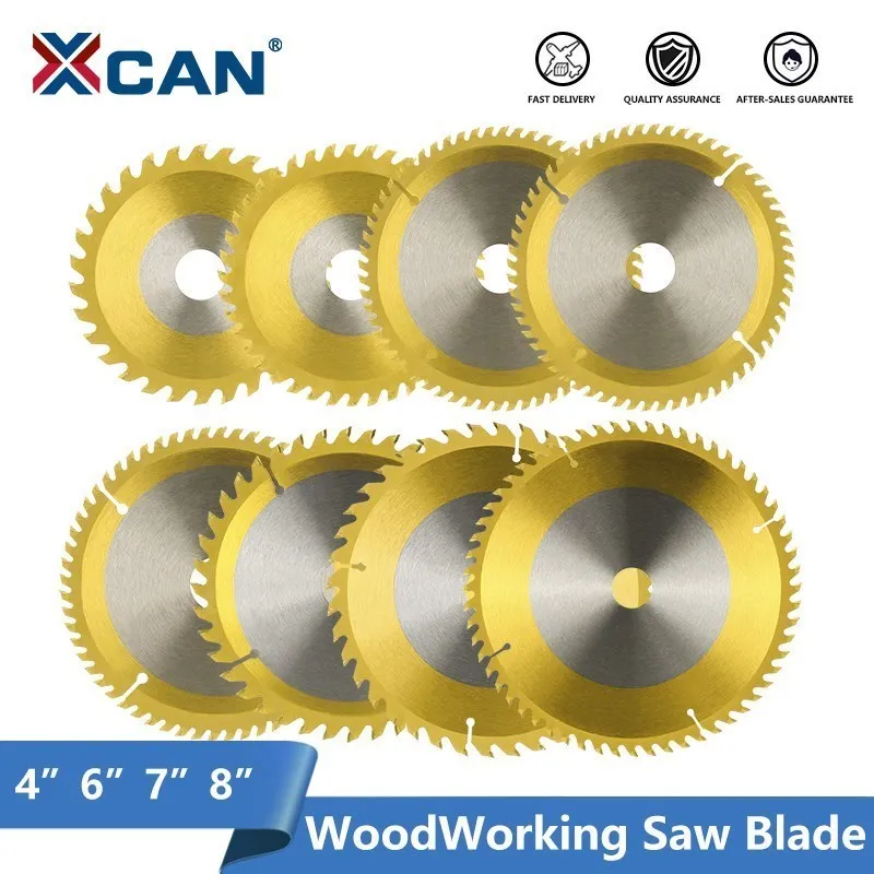 Пильный диск XCAN, 4 дюйма, 30/40 т, Твердосплавный Наконечник, режущий диск по дереву, пильный диск TCT с титановым покрытием для резки по дереву