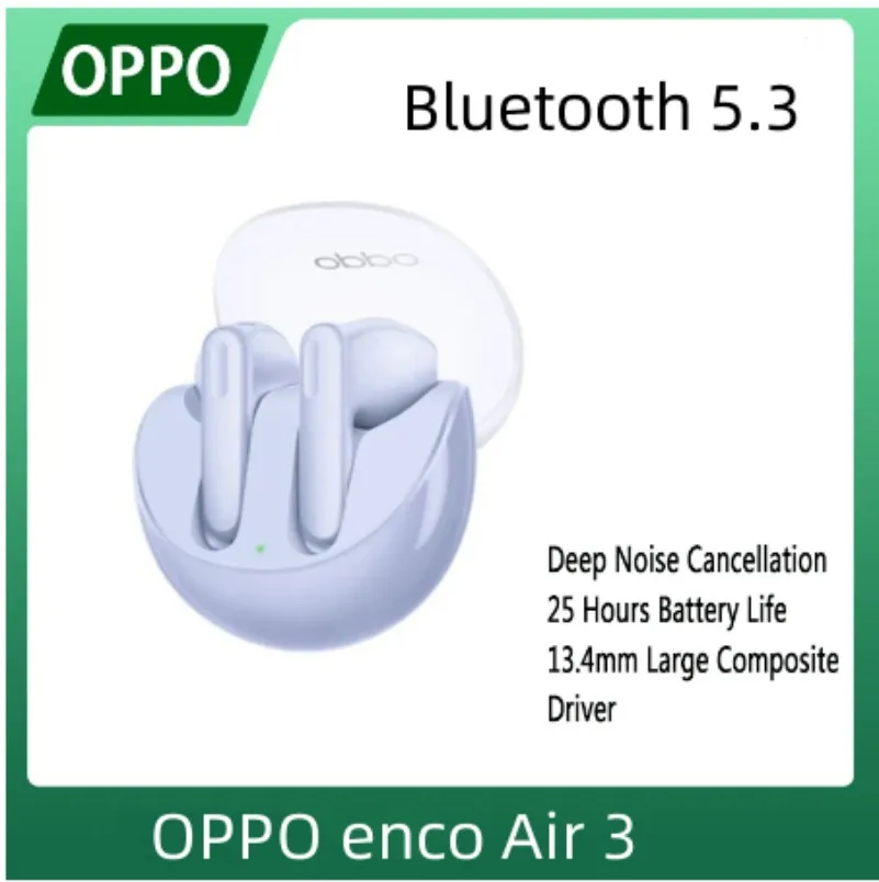 

Беспроводные наушники OPPO ENCO Air3 TWS, Bluetooth 5,3, наушники-вкладыши с шумоподавлением, AAC SBC для OPPO Reno 9 Pro
